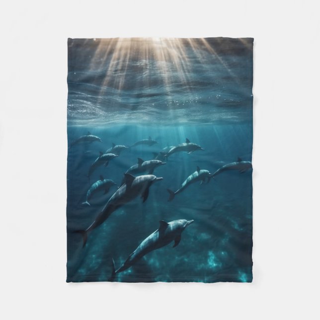 Dolphin Blanket Fleecefilt (Framsidan)