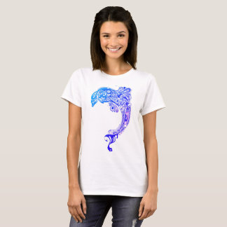 Dolphin Blue Mönster T-shirt