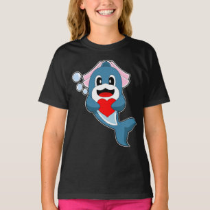 Dolphin Bride Heart Bröllop T Shirt