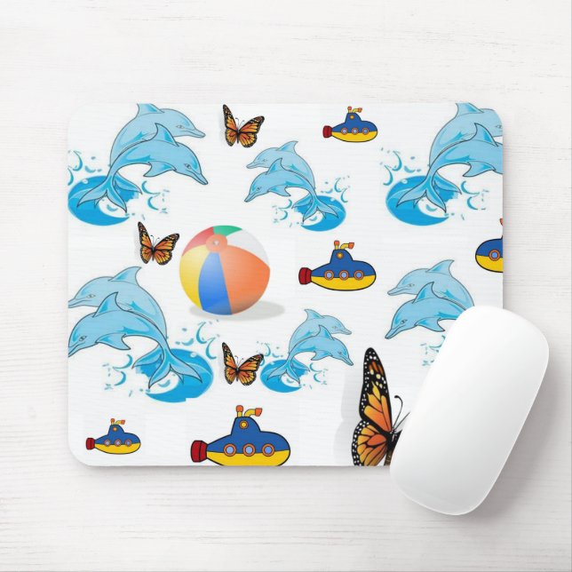 Dolphin Butterfly Mouse Pad! Musmatta (Med mus)