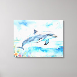 Dolphin Canvastryck