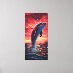 Dolphin Canvastryck