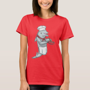Dolphin Chef Pan Cook T Shirt