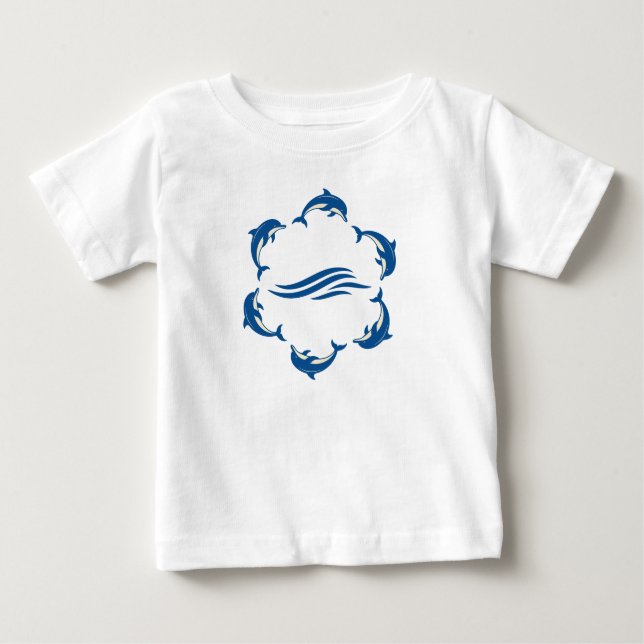 Dolphin Circle Kids' T-Shirt (Framsida)