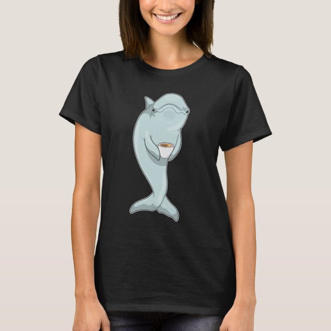 Dolphin Coffee T Shirt (Framsida)