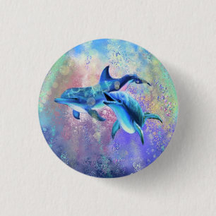 Dolphin Couple - vacker Knapp