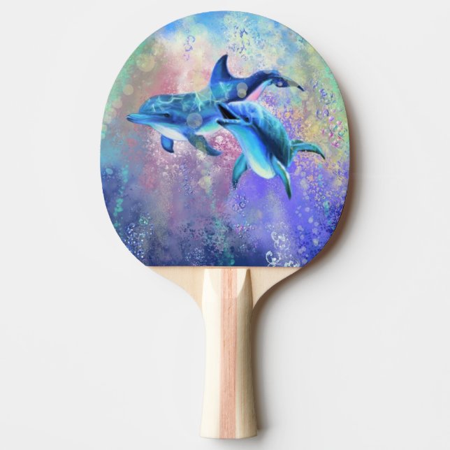 Dolphin Couple - vacker Pingisracket (Framsidan)