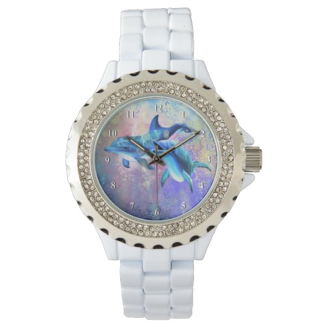 Dolphin Couple Watch Valentines day Gift Armbandsur (Framsida)