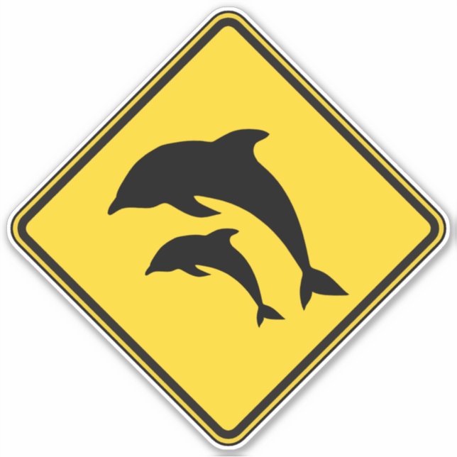 Dolphin Crossing Klistermärken (Framsida)