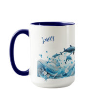 Dolphin Custom Name mugg personlig