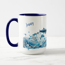 Dolphin Custom Name mugg personlig