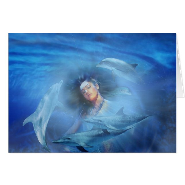 Dolphin Dam Hälsningskort (Framsidan Horizontal)
