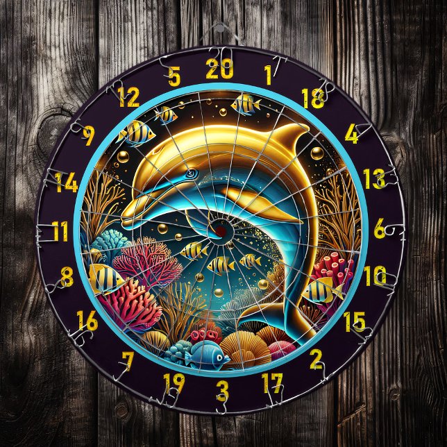 Dolphin Dartboard Deep Sea Bliss Dolphin Darttavla (Skapare uppladdad)