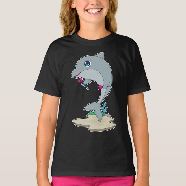 Dolphin Darts Dart T Shirt (Framsida)