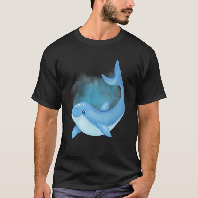 Dolphin Deep Ocean Creatures and Rift Life 1 T Shirt (Framsida)