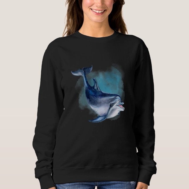 Dolphin Deep Ocean Creatures and Rift Life  T Shirt (Framsida)