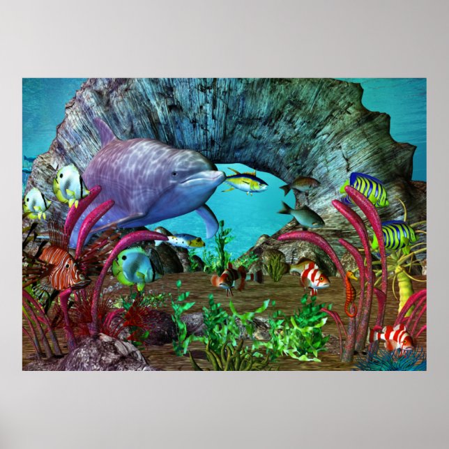 Dolphin Discovery 2 3D Aquarium Poster (Framsidan)