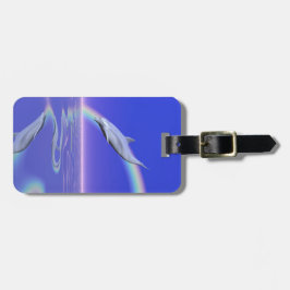 Dolphin Diving med regnbåge Bagagebricka