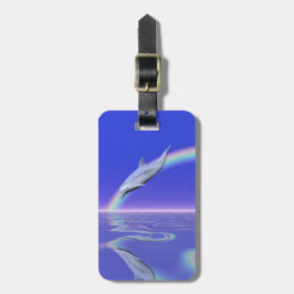Dolphin Diving med regnbåge Bagagebricka