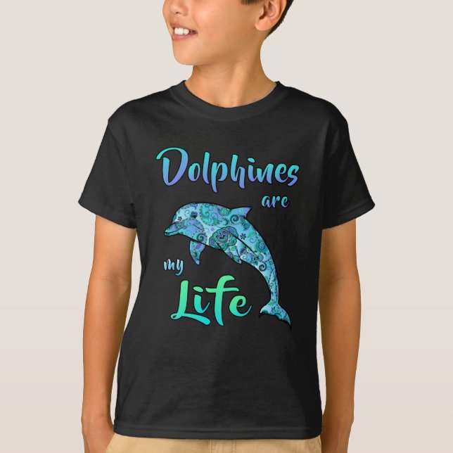 Dolphin Dolphins Ocean Sea Fish Animal Funny Gift T Shirt (Framsida)