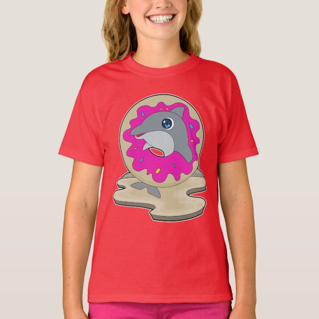 Dolphin Donut T Shirt (Framsida)