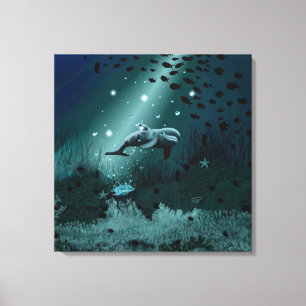 Dolphin Dream Canvastryck