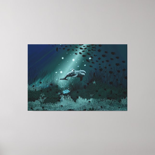 Dolphin Dream Canvastryck (Framsida)