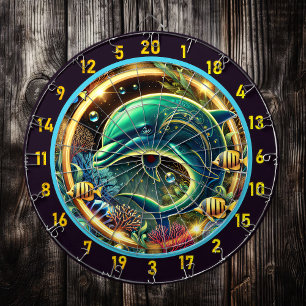 Dolphin Dream Coral Reef Dartboard Darttavla