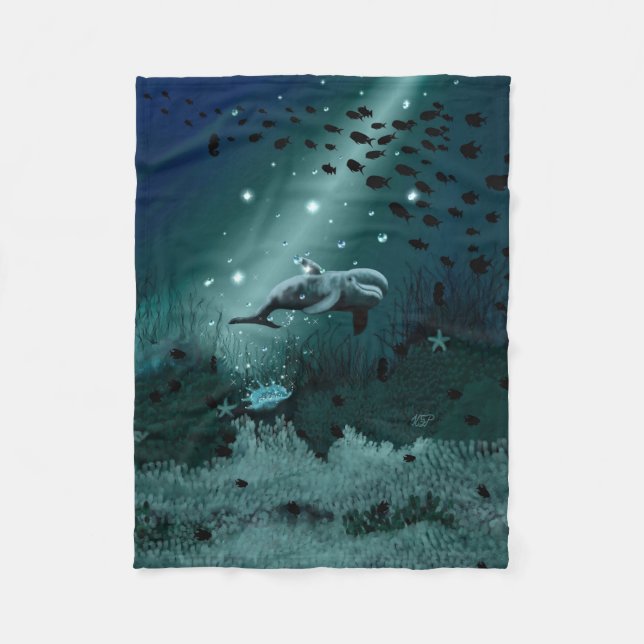 Dolphin Dream Fleecefilt (Framsidan)