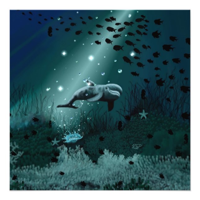 Dolphin Dream Fototryck (Framsidan)