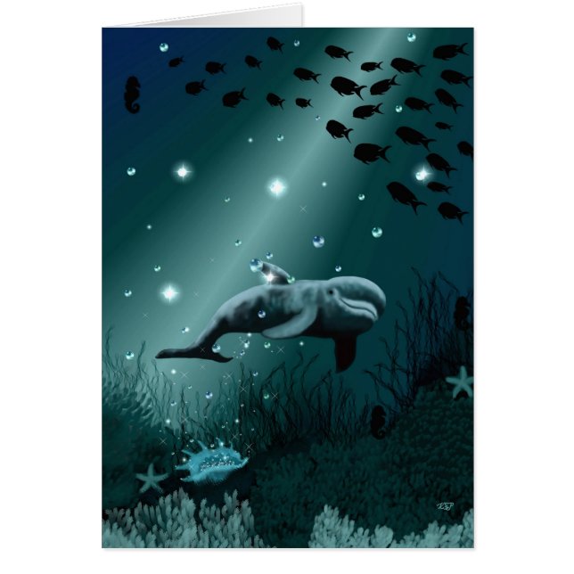 Dolphin Dream Hälsningskort (Framsidan)