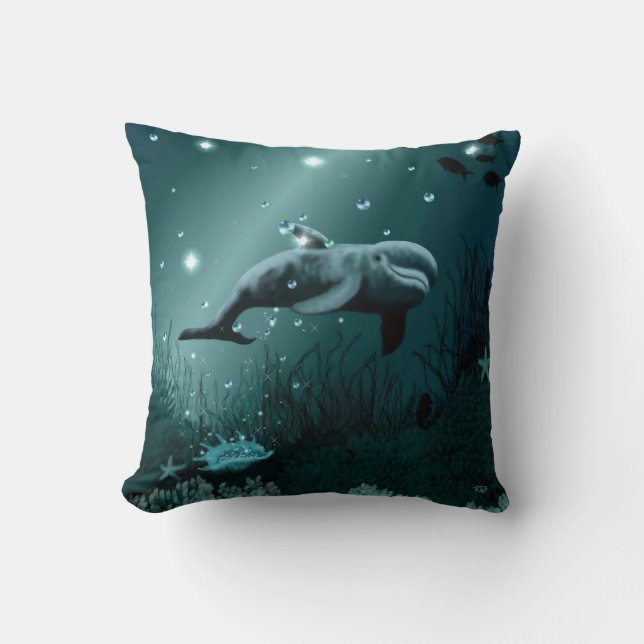 Dolphin Dream Kudde (Framsida)