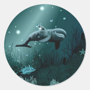 Dolphin Dream Runt Klistermärke