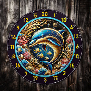 Dolphin Dreams Coral Reef Dartboard Darttavla