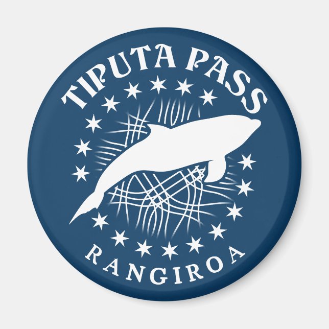 Dolphin Dyka Rangiroa Lagoon - Tiputa Pass Magnet (Framsidan)