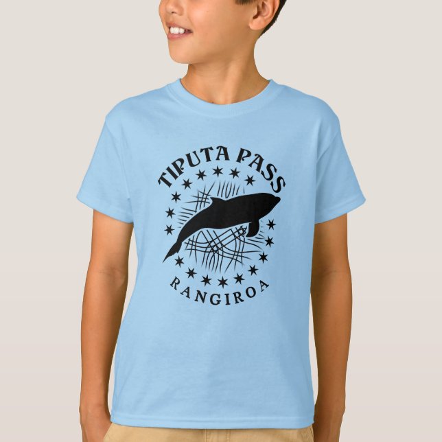 Dolphin Dyka Rangiroa Lagoon - Tiputa Pass T Shirt (Framsida)