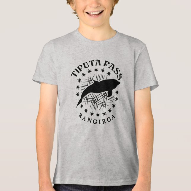 Dolphin Dyka Rangiroa Lagoon - Tiputa Pass T Shirt (Framsida)