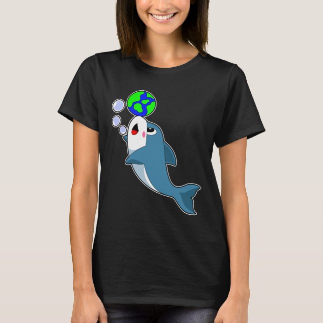 Dolphin Earth T Shirt (Framsida)