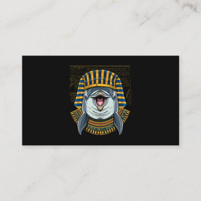 Dolphin Egyptian Pharaoh Historian Archeolog 8 Visitkort (Framsida)