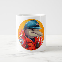 Dolphin Firefighter Jumbo Mugg