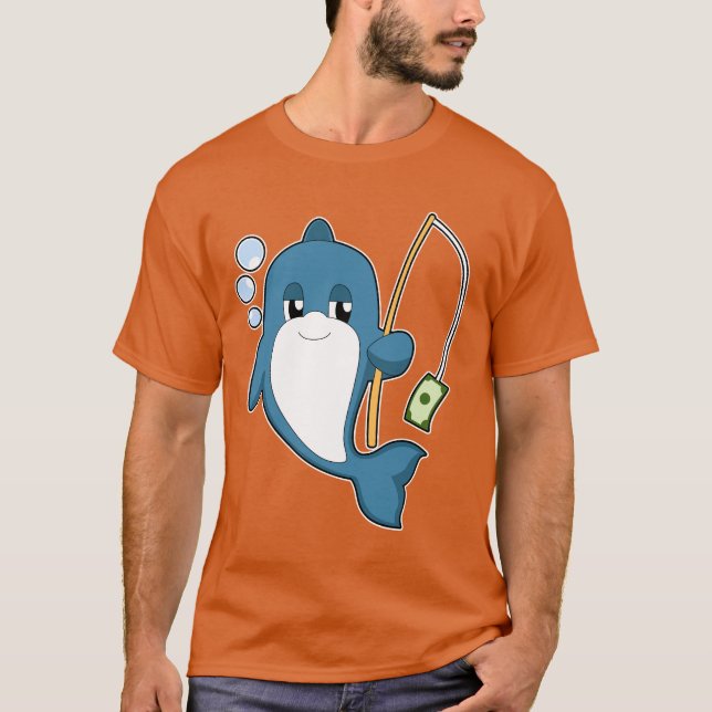 Dolphin Fisher-sedelfiske T Shirt (Framsida)