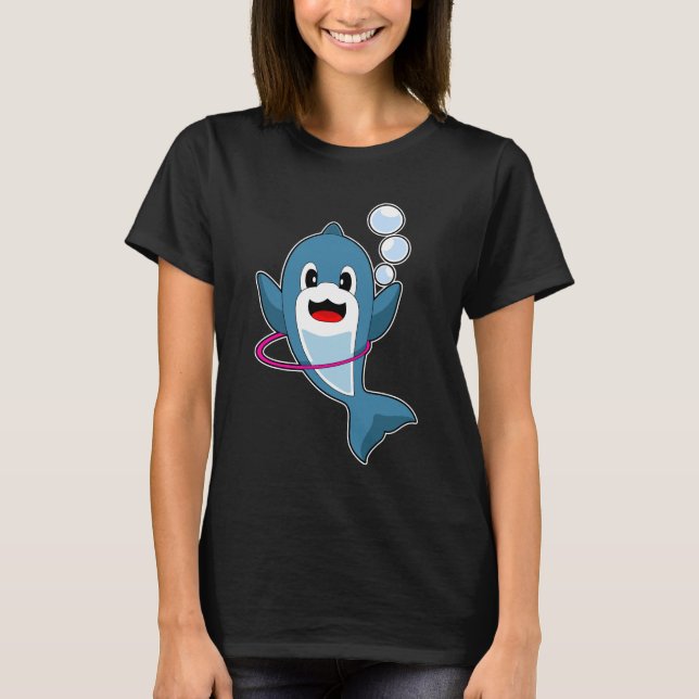 Dolphin Fitness Gymnastics Sports T Shirt (Framsida)