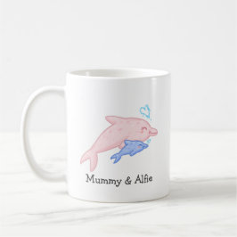 Dolphin från mamma & Baby - Personlig Family Kaffemugg