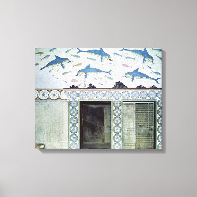 Dolphin Frescoes in the Queen's Bathroom Canvastryck (Framsida)