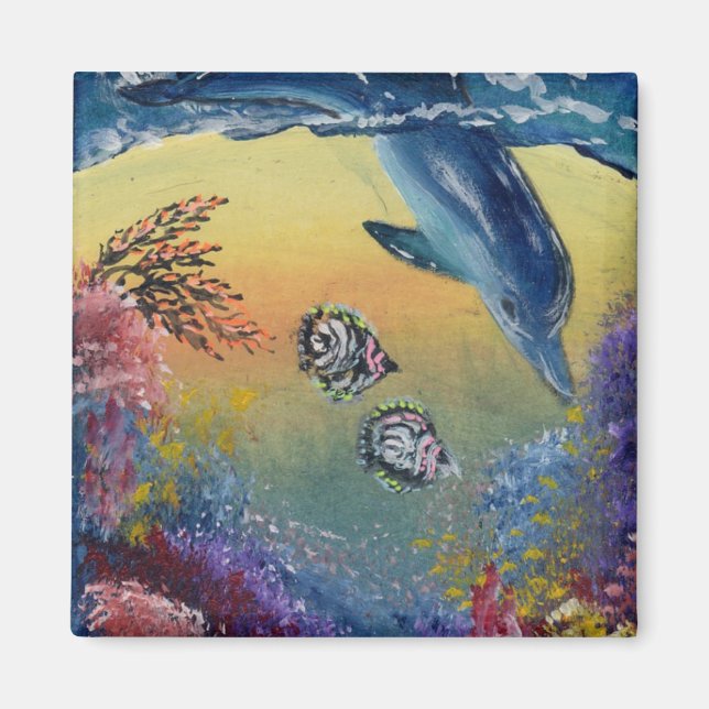 Dolphin Fridge Magnet (Framsidan)