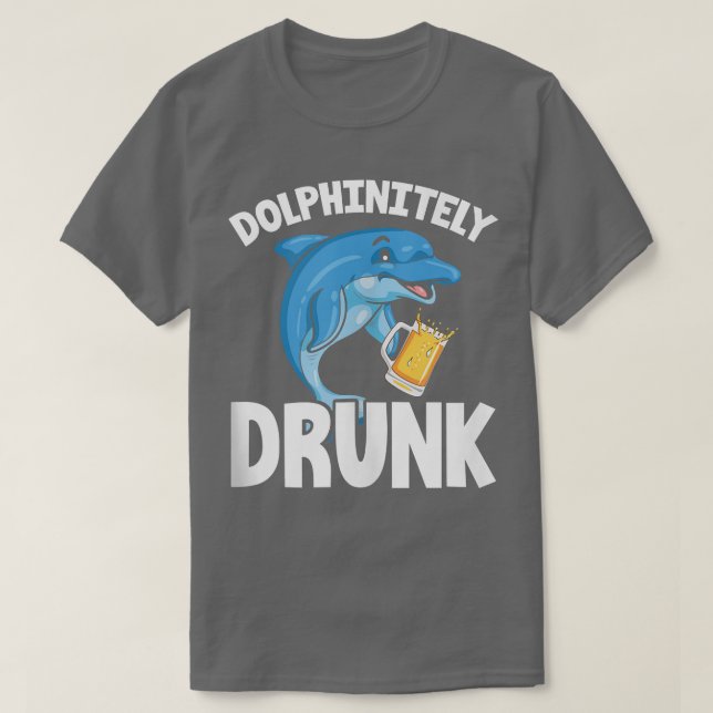 Dolphin Funny DolphinAbsolut Drunk  T Shirt (Design framsida)
