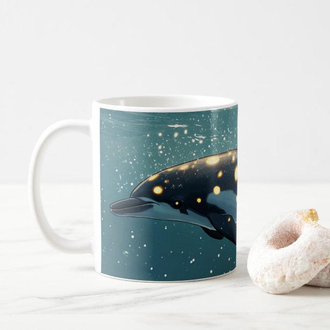 Dolphin Galaxy" eller "kosmisk". Kaffemugg (Med munk)