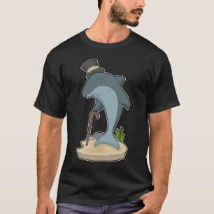 Dolphin gentleman Hat T Shirt