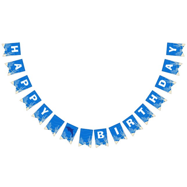 Dolphin Grattis på födelsedagen Bassäng Party Bunt Vimplar (Alla)