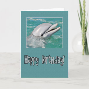 Dolphin Grattis på födelsedagen Swimming i Vatten Kort